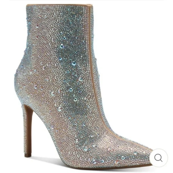 Gianni Bini Embellished Rhinestone Boots Sparkly Cowboy Boots For